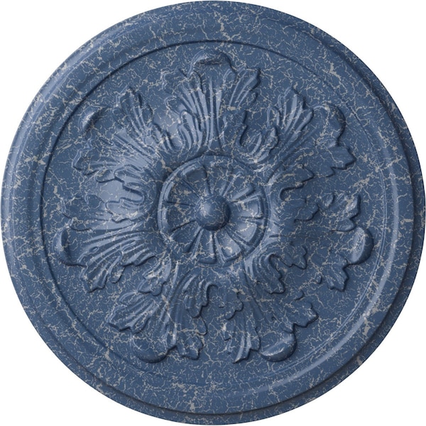 Ekena Millwork Legacy Acanthus Ceiling Medallion (Fits Canopies up to 3 1/2"), 12 3/4"OD x 7/8"P, Americana Crackle CM12LEAMC - main